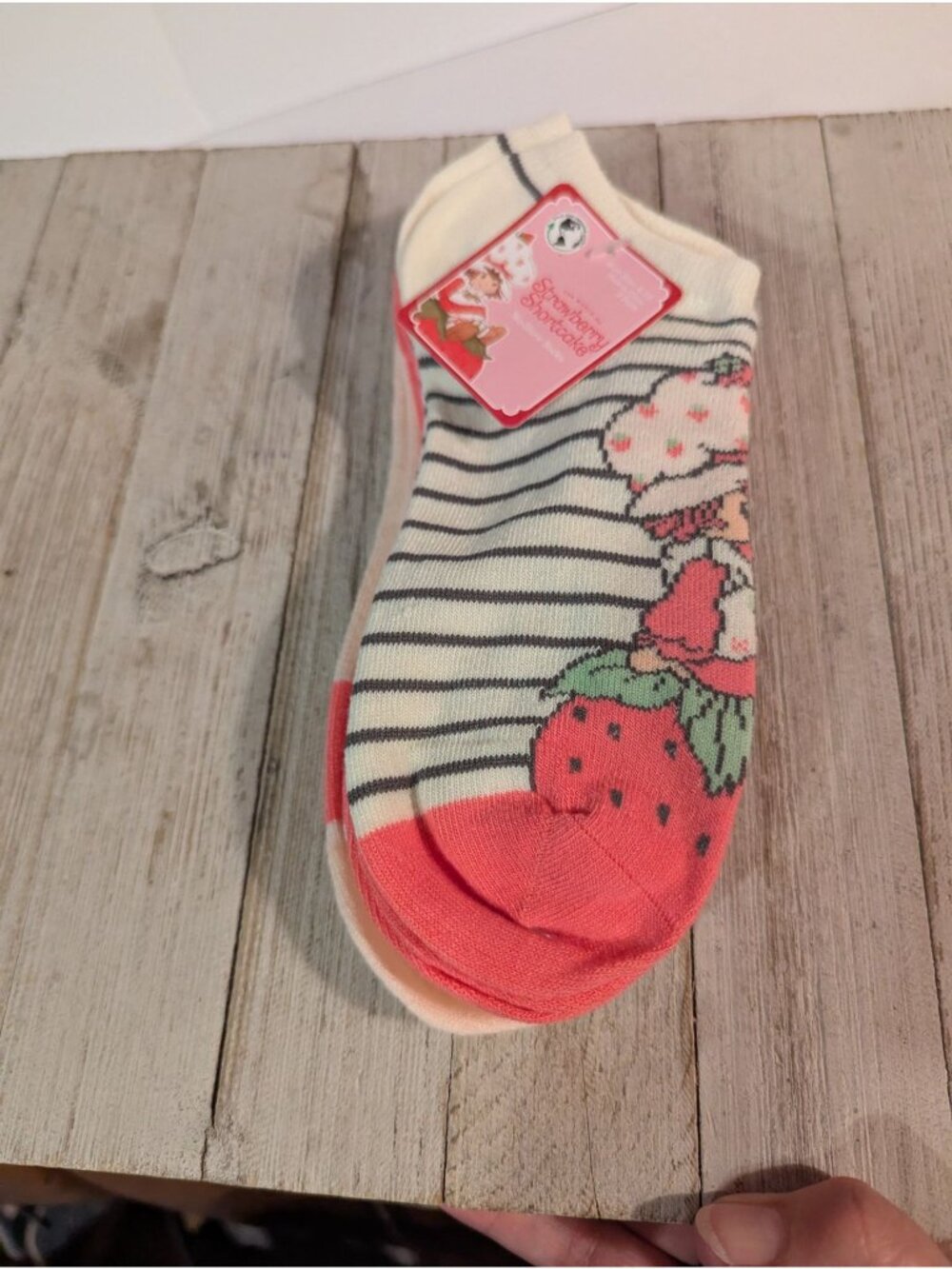 Strawberry Shortcake Low Cut Socks Shoe Size 4-10 Set of 3 Pairs